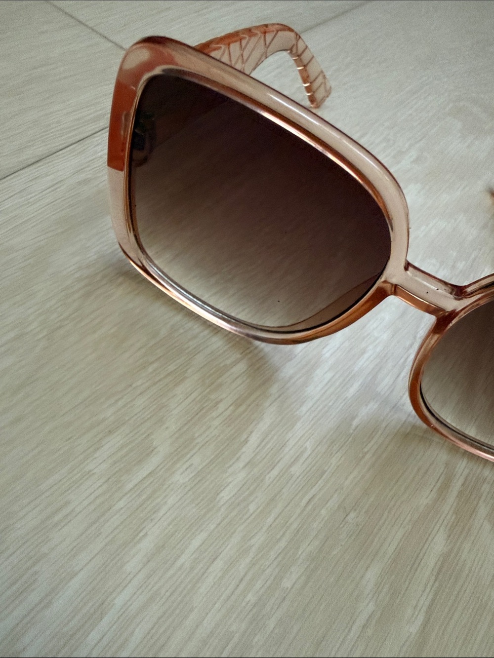 Kurt Geiger Rose Gold Square Gradient Sunglasses - Picture 9 of 11